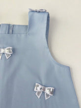 Young Girls Sweet Three-Dimensional Bow Sleeveless Hem Pleated Dress Suitable For Summer